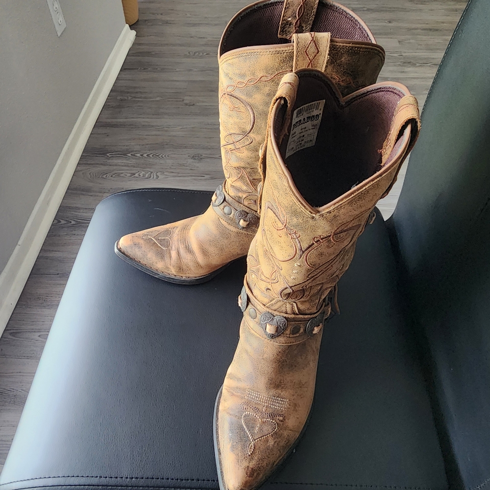 Durango Brown Western Heeled Boots